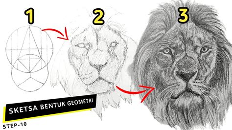 Gambar singa yang mudah digambar  Gambarnya juga sederhana dan cara pembuatannya pun mudah